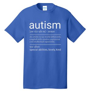 Autism Definition Autism Awareness Tall T-Shirt