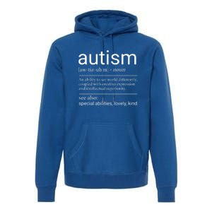 Autism Definition Autism Awareness Premium Hoodie