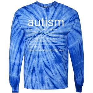 Autism Definition Autism Awareness Tie-Dye Long Sleeve Shirt