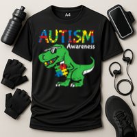 Autism Dinosaur Cooling Performance Crew T-Shirt