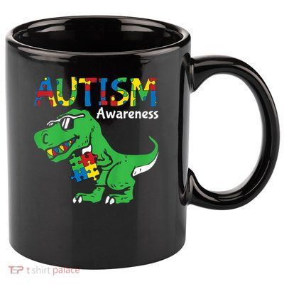 Autism Dinosaur 11oz C Handle Ceramic Mug