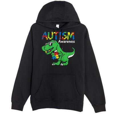 Autism Dinosaur Premium Pullover Hoodie