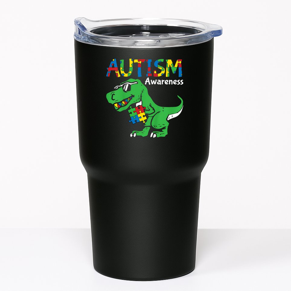 Autism Dinosaur Tumbler