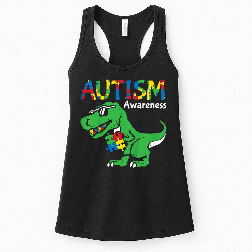 Autism Dinosaur Womens Tank Top
