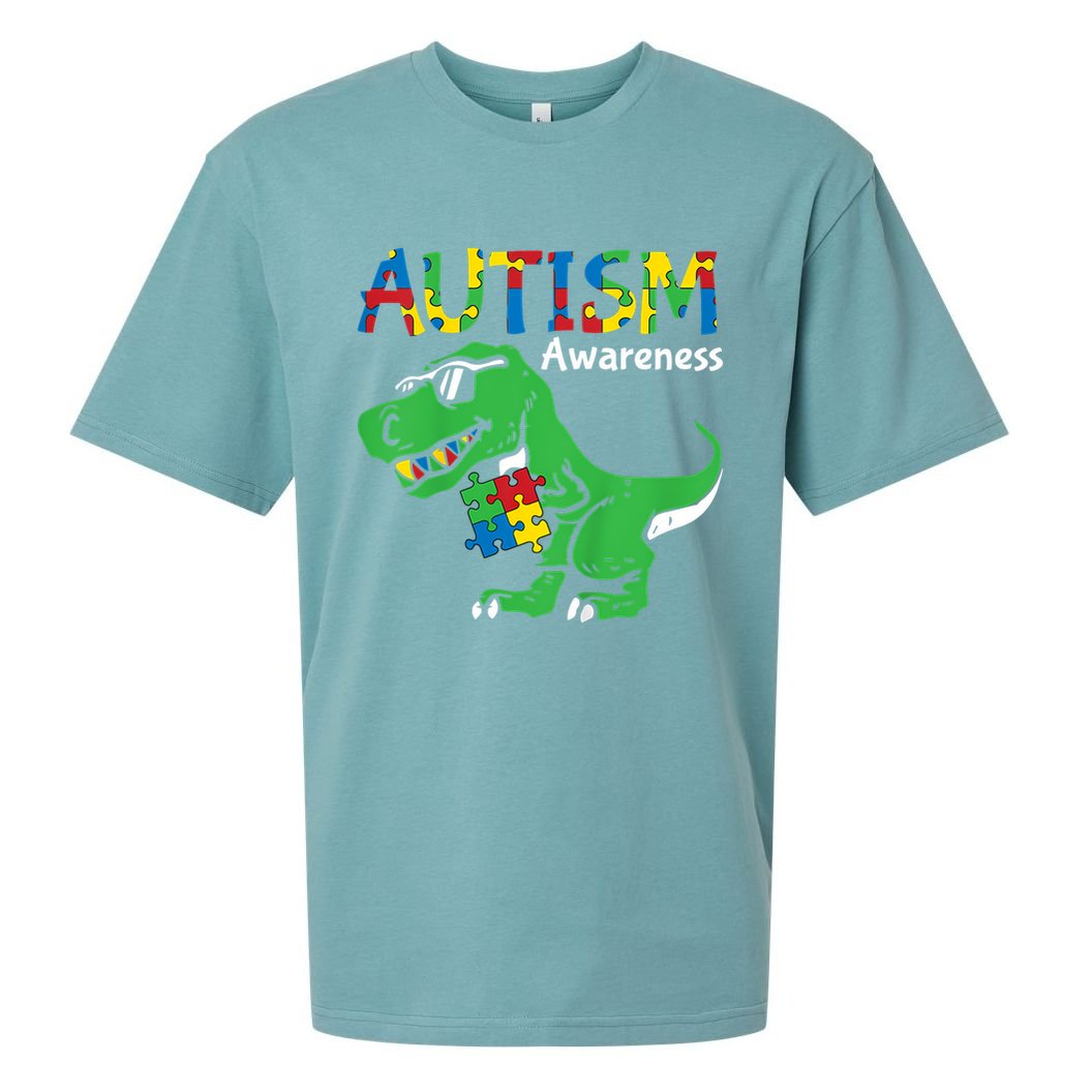 Autism Dinosaur Sueded Cloud Jersey T-Shirt
