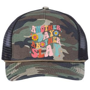 Another Day Another Slay Groovy Inspired Positive Vibes Retro Rope Trucker Hat Cap