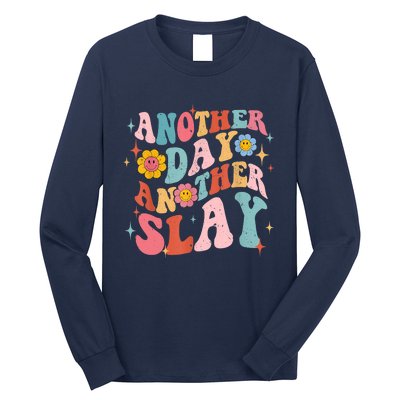 Another Day Another Slay Groovy Inspired Positive Vibes Long Sleeve Shirt