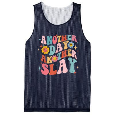 Another Day Another Slay Groovy Inspired Positive Vibes Mesh Reversible Basketball Jersey Tank