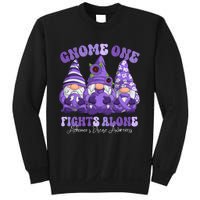 AlzheimerS Disease Awareness Month Purple Ribbon Gnomies Sweatshirt