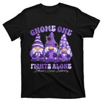 AlzheimerS Disease Awareness Month Purple Ribbon Gnomies T-Shirt