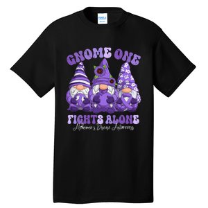 AlzheimerS Disease Awareness Month Purple Ribbon Gnomies Tall T-Shirt