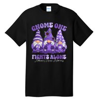 AlzheimerS Disease Awareness Month Purple Ribbon Gnomies Tall T-Shirt