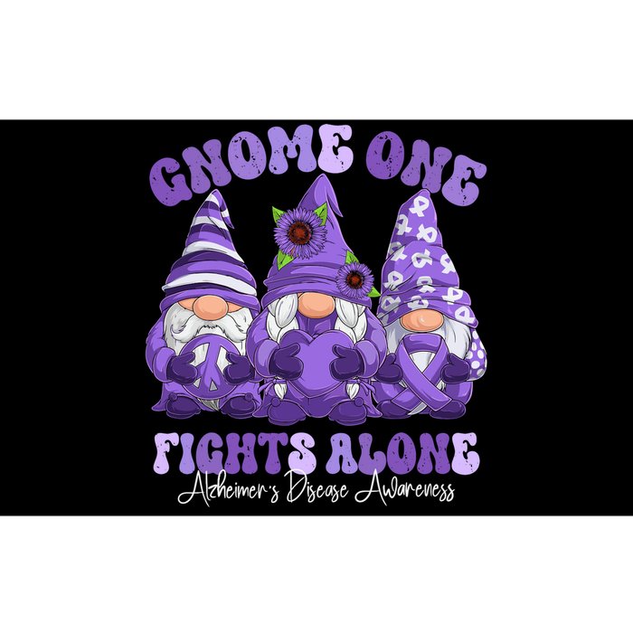 AlzheimerS Disease Awareness Month Purple Ribbon Gnomies Bumper Sticker