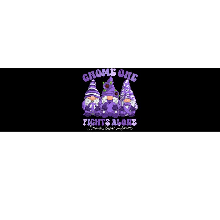 AlzheimerS Disease Awareness Month Purple Ribbon Gnomies Bumper Sticker