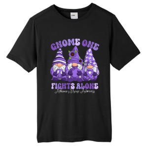 AlzheimerS Disease Awareness Month Purple Ribbon Gnomies Tall Fusion ChromaSoft Performance T-Shirt