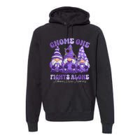 AlzheimerS Disease Awareness Month Purple Ribbon Gnomies Premium Hoodie