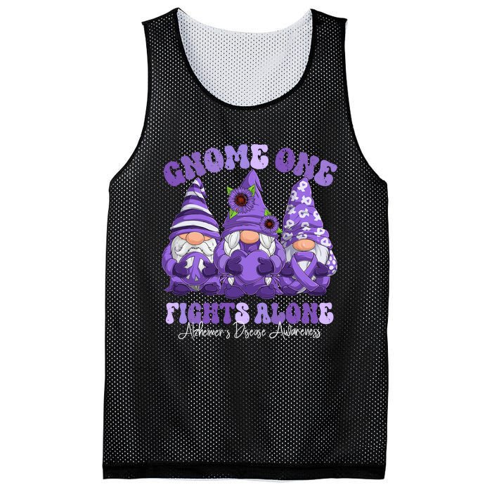 AlzheimerS Disease Awareness Month Purple Ribbon Gnomies Mesh Reversible Basketball Jersey Tank