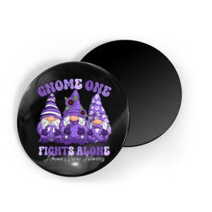 AlzheimerS Disease Awareness Month Purple Ribbon Gnomies Magnet