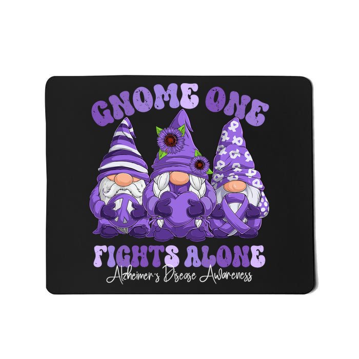 AlzheimerS Disease Awareness Month Purple Ribbon Gnomies Mousepad