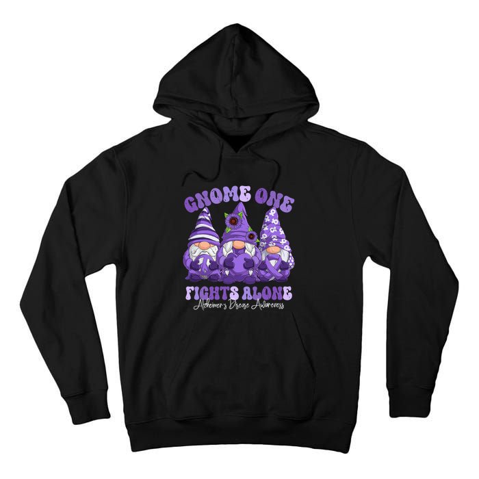 AlzheimerS Disease Awareness Month Purple Ribbon Gnomies Tall Hoodie