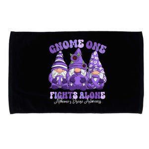 AlzheimerS Disease Awareness Month Purple Ribbon Gnomies Microfiber Hand Towel