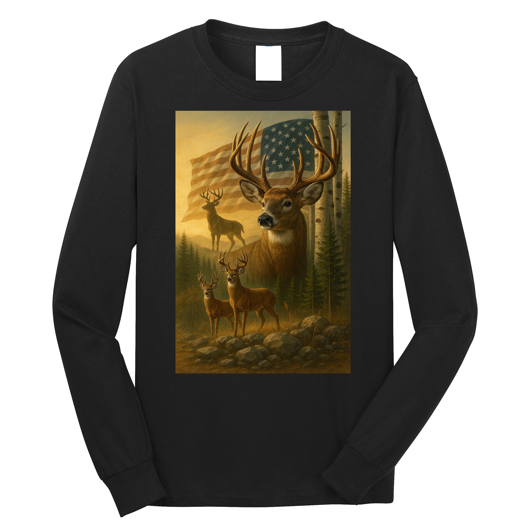American Deer Long Sleeve Shirt