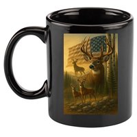 American Deer 11oz C Handle Ceramic Mug
