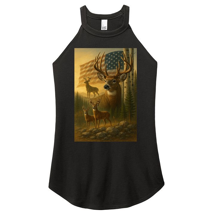 American Deer Women's Perfect Tri Rocker Tank