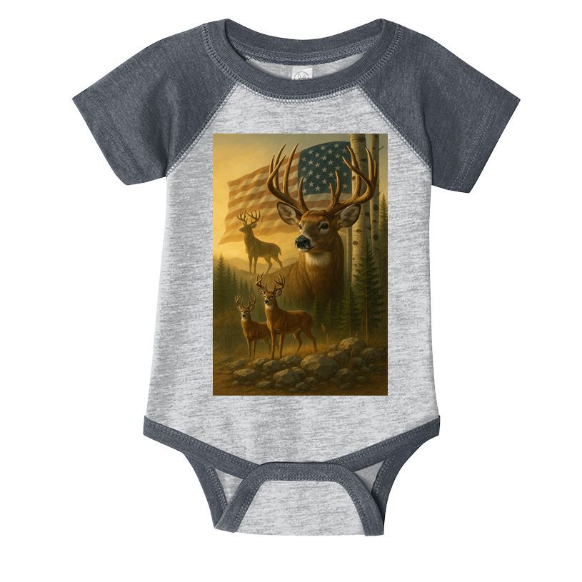 American Deer Infant Baby Jersey Bodysuit