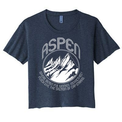 ASPEN DUMB AND DUMBER FUNNY Women's Crop Top Tee