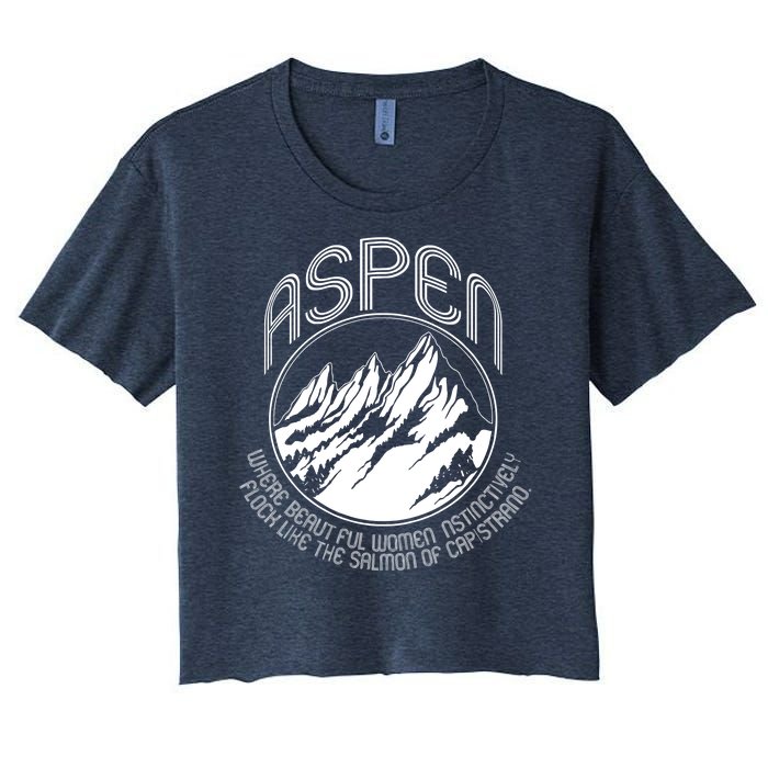 ASPEN DUMB AND DUMBER FUNNY Women's Crop Top Tee