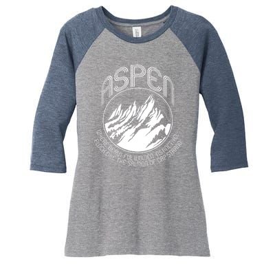 ASPEN DUMB AND DUMBER FUNNY Women's Tri-Blend 3/4-Sleeve Raglan Shirt