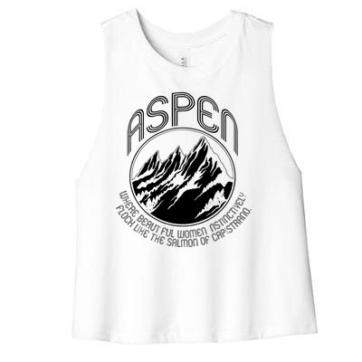 ASPEN DUMB AND DUMBER FUNNY Women's Racerback Cropped Tank