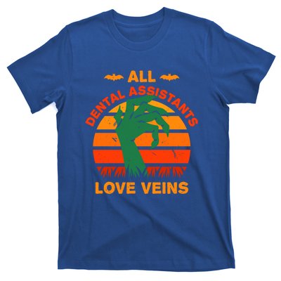 All Dental Assistants Love Veins Halloween Dental Hygienist Gift T-Shirt