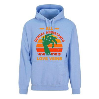 All Dental Assistants Love Veins Halloween Dental Hygienist Gift Unisex Surf Hoodie