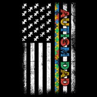 Autism Dad Awareness American Flag USA Impact Tech Backpack