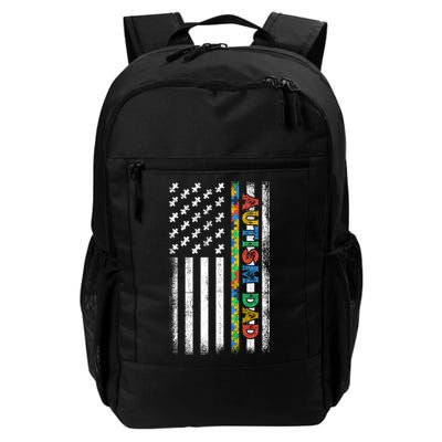 Autism Dad Awareness American Flag USA Backpack