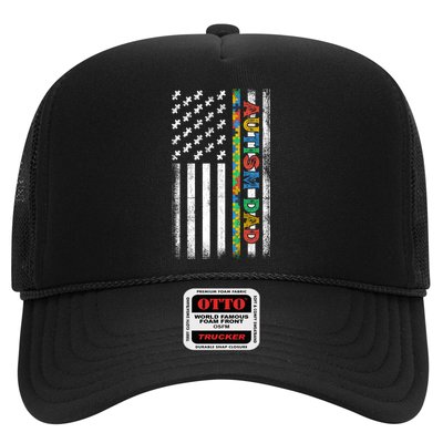 Autism Dad Awareness American Flag USA Trucker Hat