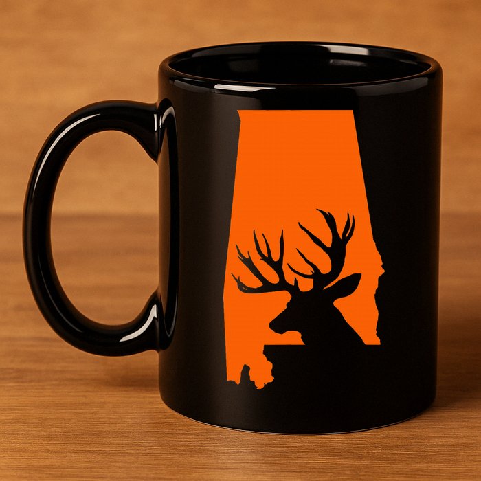 Alabama Deer 11oz C Handle Ceramic Mug