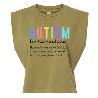 Autism Definition Autism Awareness Supporter Garment-Dyed Women's Muscle Tee