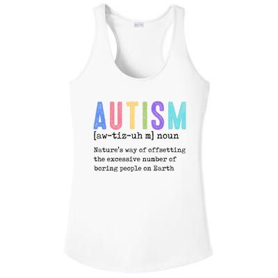 Autism Definition Autism Awareness Supporter Ladies PosiCharge Competitor Racerback Tank