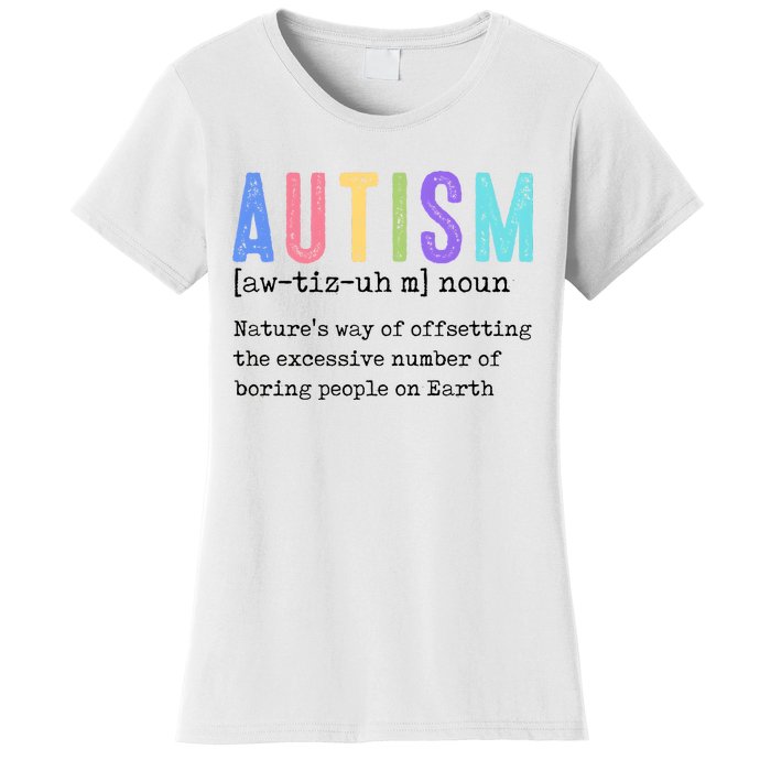 Autism Definition Autism Awareness Supporter Women's T-Shirt