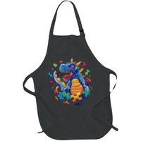 Autism Dinosaur And Puzzle Pieces Apron