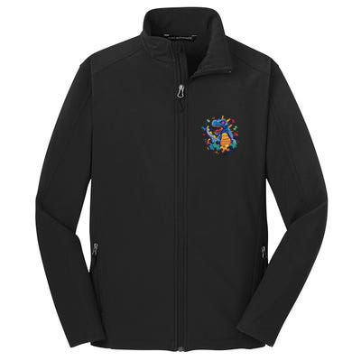 Autism Dinosaur And Puzzle Pieces Core Soft Shell Jacket