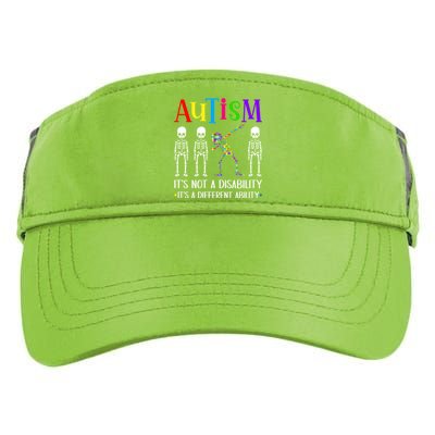 Autism Different Ability Autistic Dabbing Skeleton Great Gift Adult Drive Performance Visor