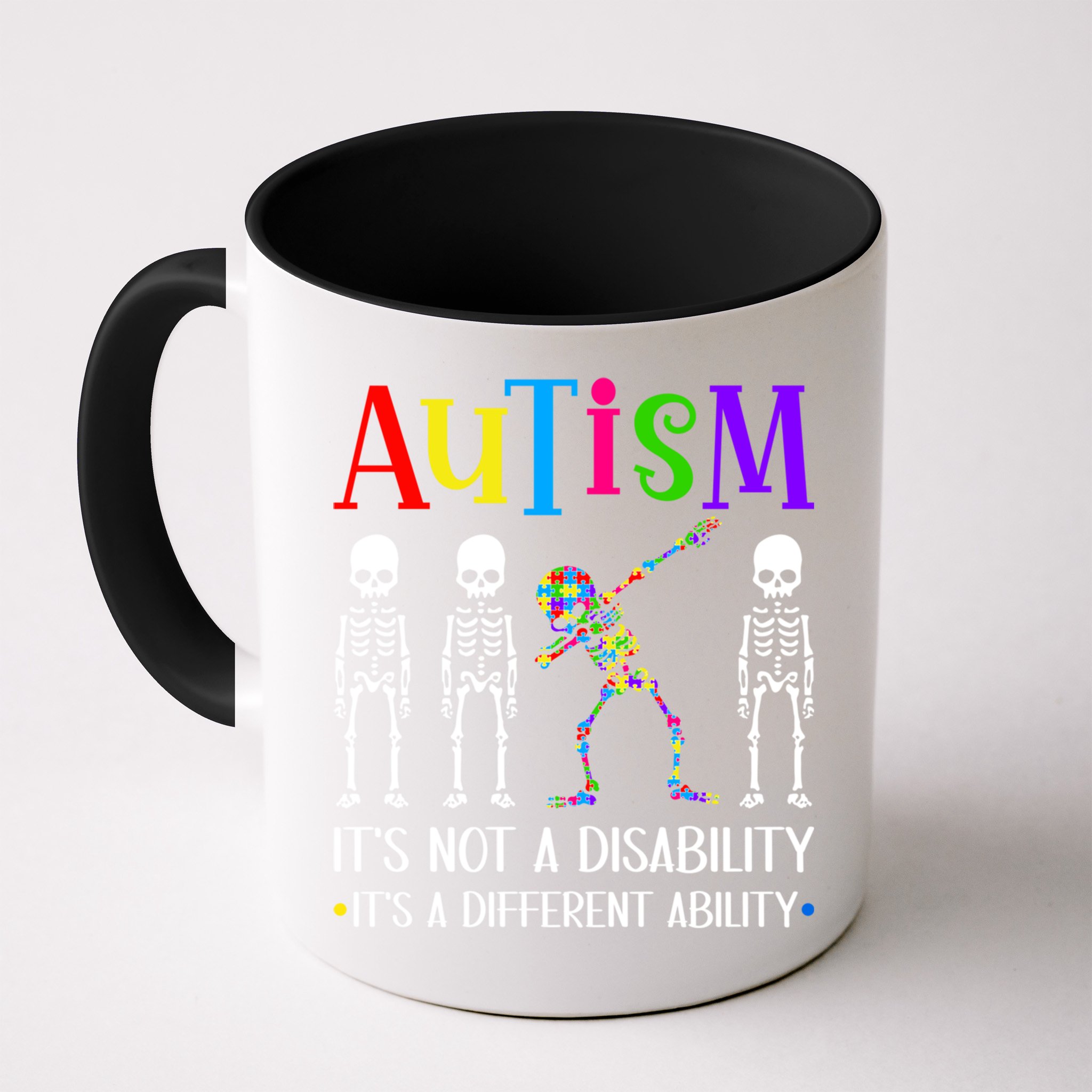 Autism Different Ability Autistic Dabbing Skeleton Great Gift Mug