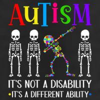 Autism Different Ability Autistic Dabbing Skeleton Great Gift Beanie