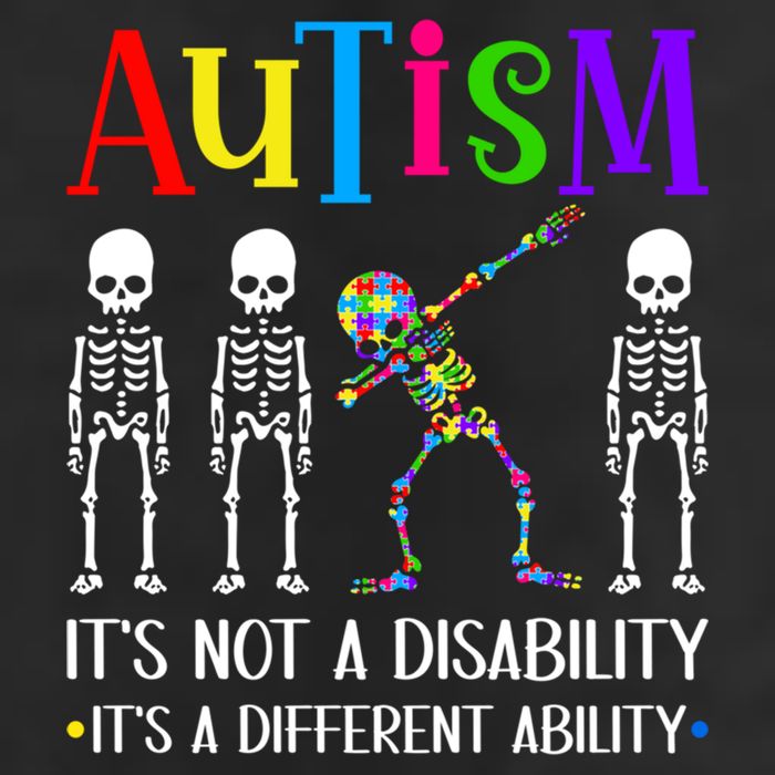 Autism Different Ability Autistic Dabbing Skeleton Great Gift Beanie