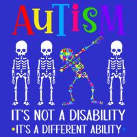 Autism Different Ability Autistic Dabbing Skeleton Great Gift Kids Hoodie
