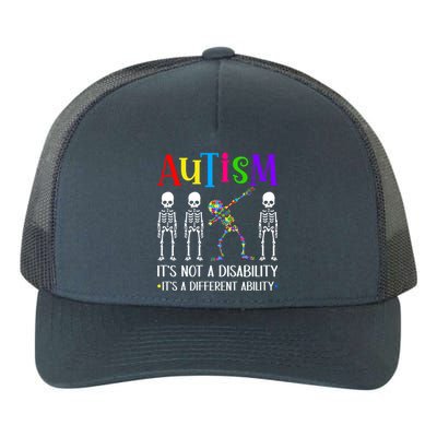 Autism Different Ability Autistic Dabbing Skeleton Great Gift Yupoong Adult 5-Panel Trucker Hat